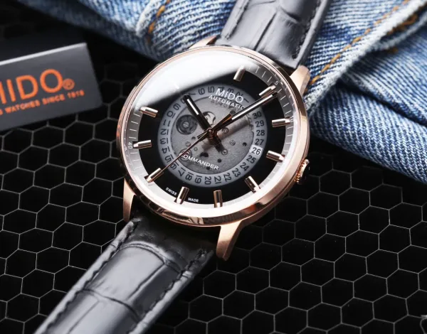 Design Mido Commander Chronograph Black Dial Mechanical Watch Watches - 20