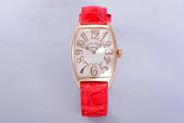 Franck Muller Curvex Diamond-Set Rose Gold with Turquoise Alligator Strap Watch Watches - 74