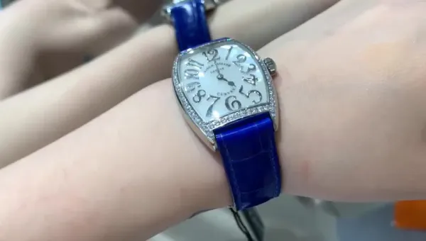 Franck Muller Curvex Blue Alligator Strap Mechanical Watch Watches - 58