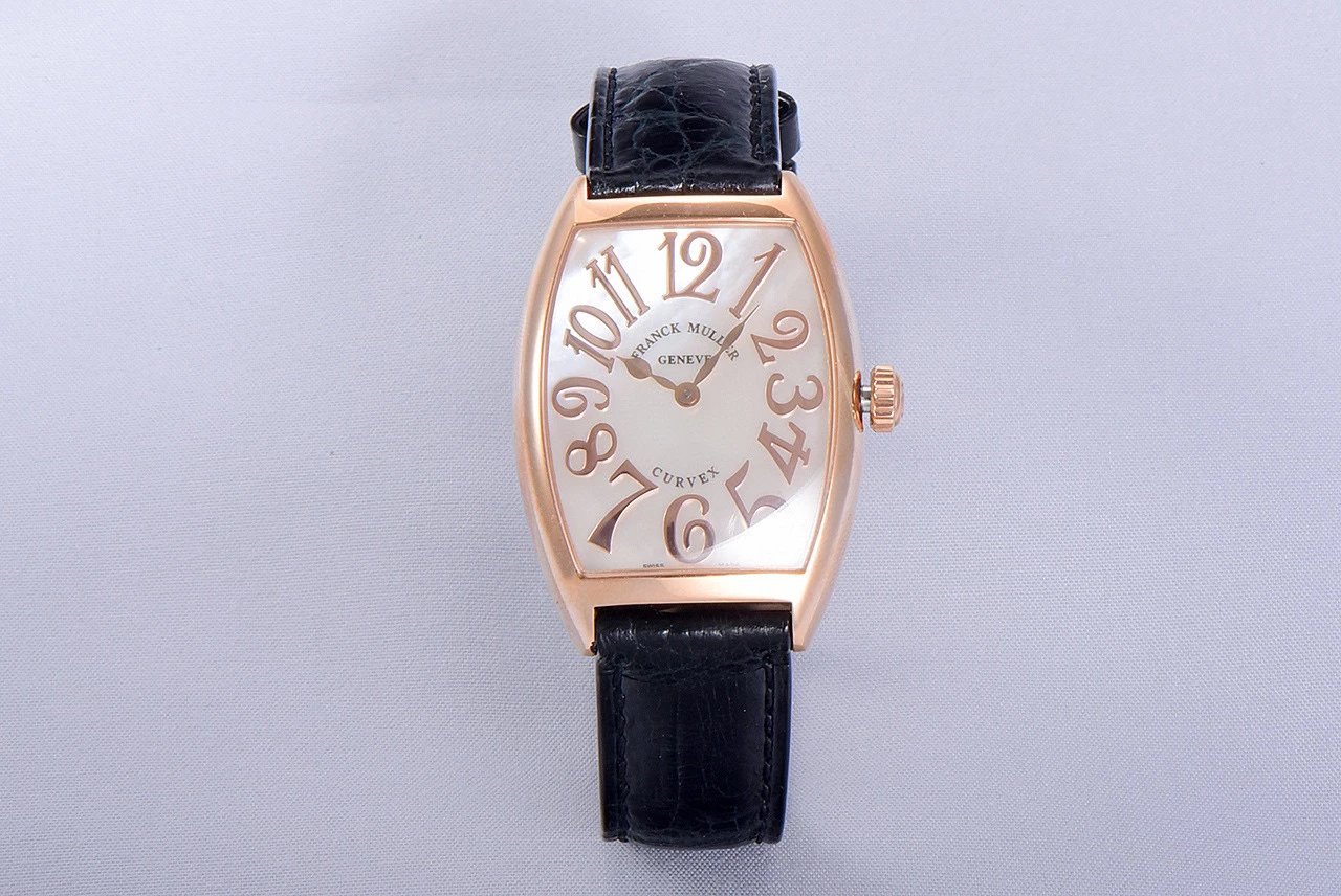 Franck Muller Curvex Diamond-Set Rose Gold with Turquoise Alligator Strap Watch Watches - 11