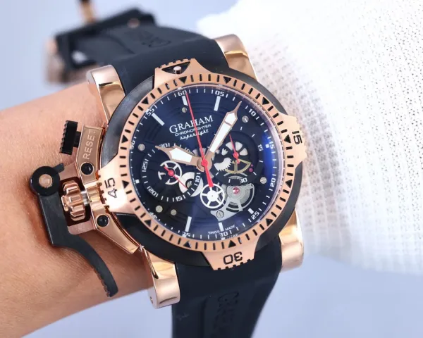 Design Graham Chronofighter Superlight Black Mechanical Watch Watches - 14