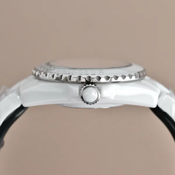 Chanel J12 Automatic White Ceramic Diamond Bezel Watch Watches - 54