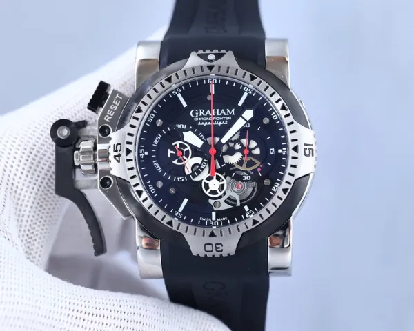 Design Graham Chronofighter Superlight Black Mechanical Watch Watches - 8