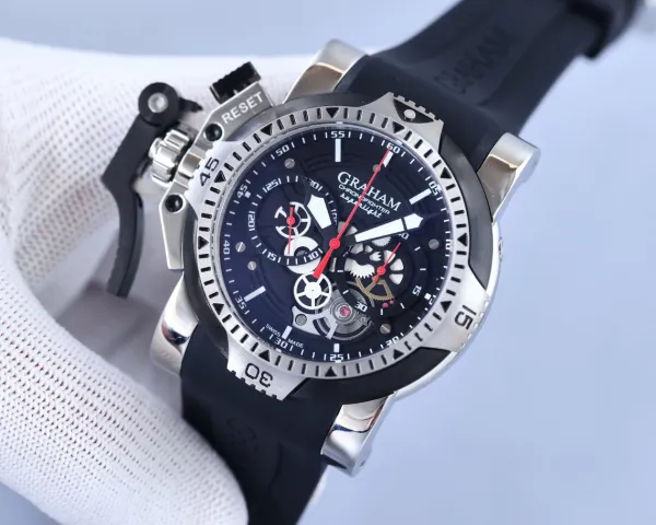Design Graham Chronofighter Superlight Black Mechanical Watch Watches - 9