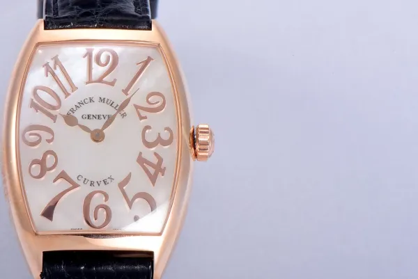 Franck Muller Curvex Diamond-Set Rose Gold with Turquoise Alligator Strap Watch Watches - 14
