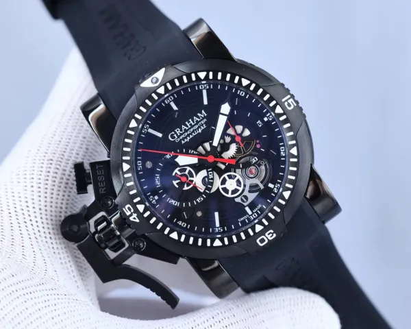 Design Graham Chronofighter Superlight Black Mechanical Watch Watches - 6