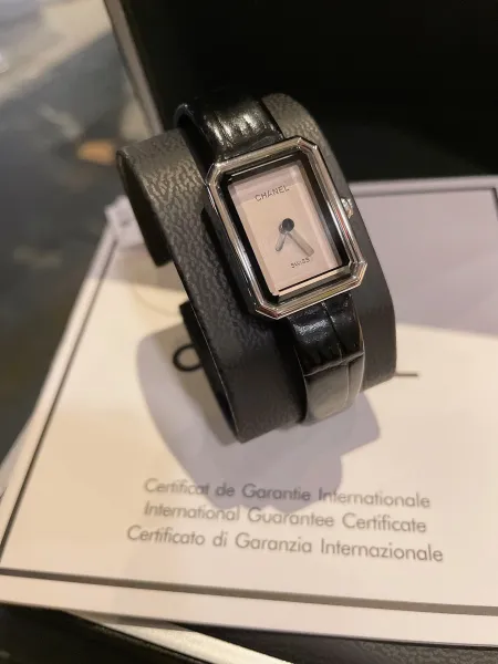 Chanel Première Watch Black Alligator Strap Quartz Watch Watches - 8