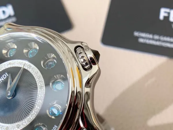 Fendi My Way 28mm Silver Dial with Ruby and Diamond Accents Quartz Watch Watches - 24