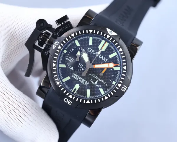 Design Graham Chronofighter Superlight Black Mechanical Watch Watches - 4