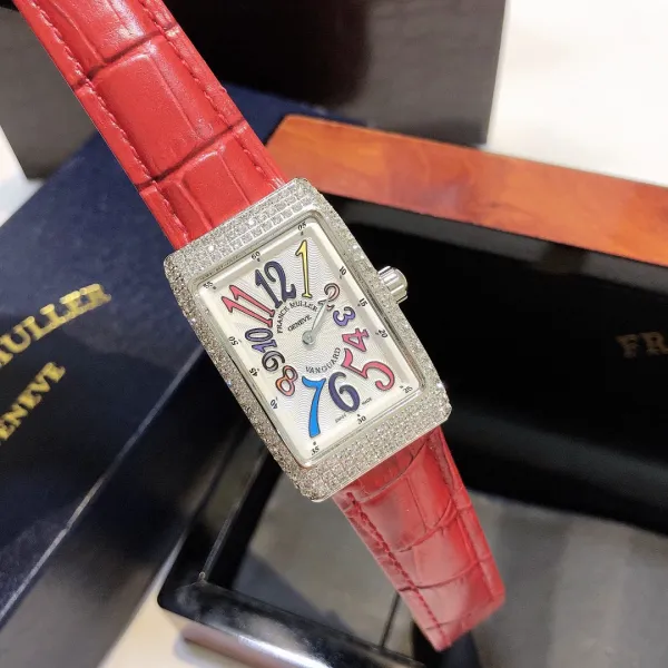 Franck Muller Vanguard Diamond-Set Rose Gold Watch with Black Alligator Strap Watches - 32