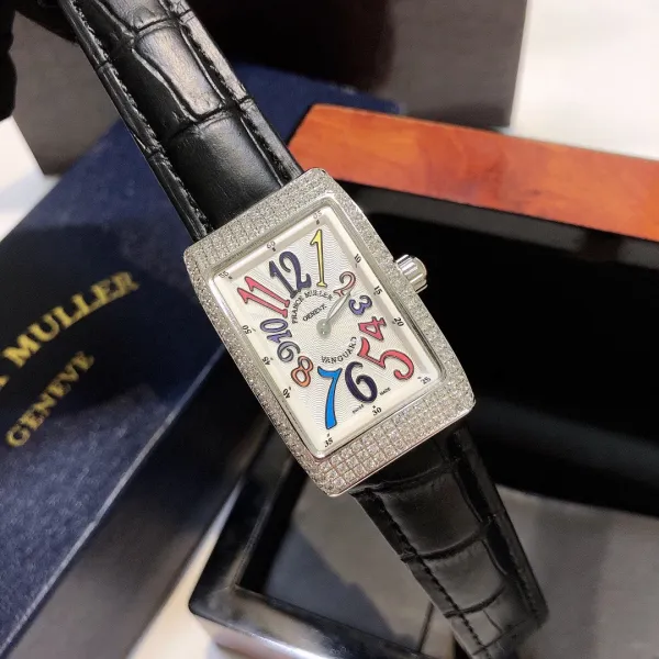 Franck Muller Vanguard Diamond-Set Rose Gold Watch with Black Alligator Strap Watches - 31