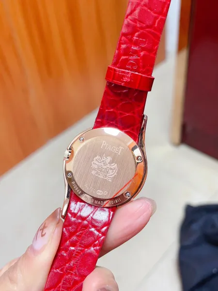 Design Piaget Limelight Gala Rose Gold Diamond-Set Black Leather Watch Watches - 73