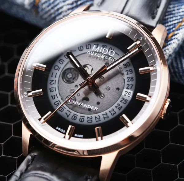 Design Mido Commander Chronograph Black Dial Mechanical Watch Watches - 21
