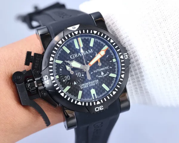 Design Graham Chronofighter Superlight Black Mechanical Watch Watches - 2