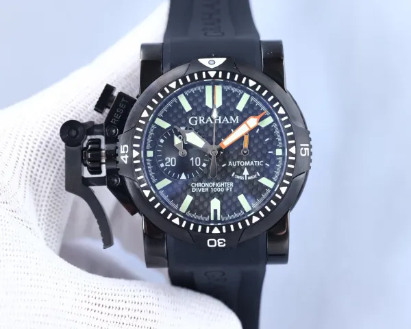 Design Graham Chronofighter Superlight Black Mechanical Watch Watches - 3