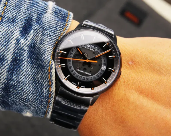 Design Mido Commander Chronograph Black Dial Mechanical Watch Watches - 5
