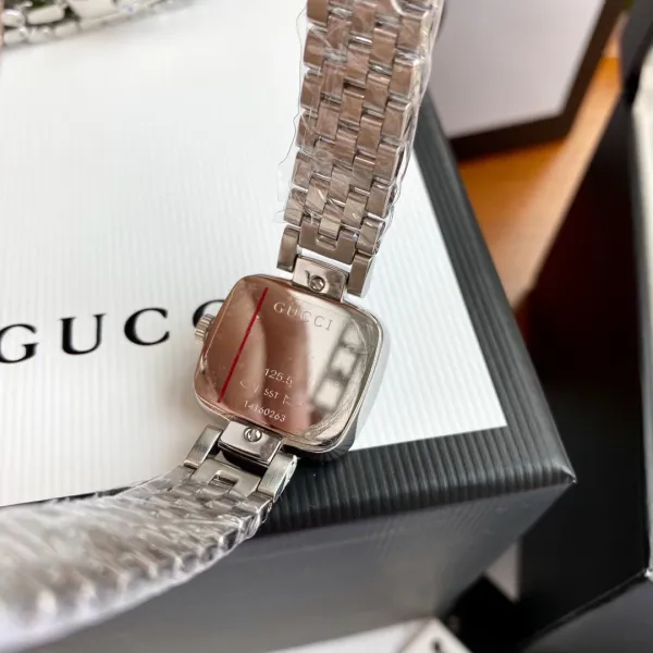 Gucci G-Gucci Square Black Dial Gold-Tone Diamond-Set Watch Watches - 18
