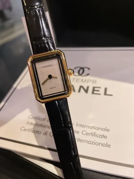 Chanel Première Watch Black Alligator Strap Quartz Watch Watches - 12