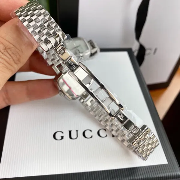 Gucci G-Gucci Square Black Dial Gold-Tone Diamond-Set Watch Watches - 19