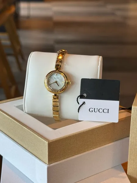 Gucci G-Timeless Mini Black Dial Gold-Tone Diamond-Set Watch Watches - 8