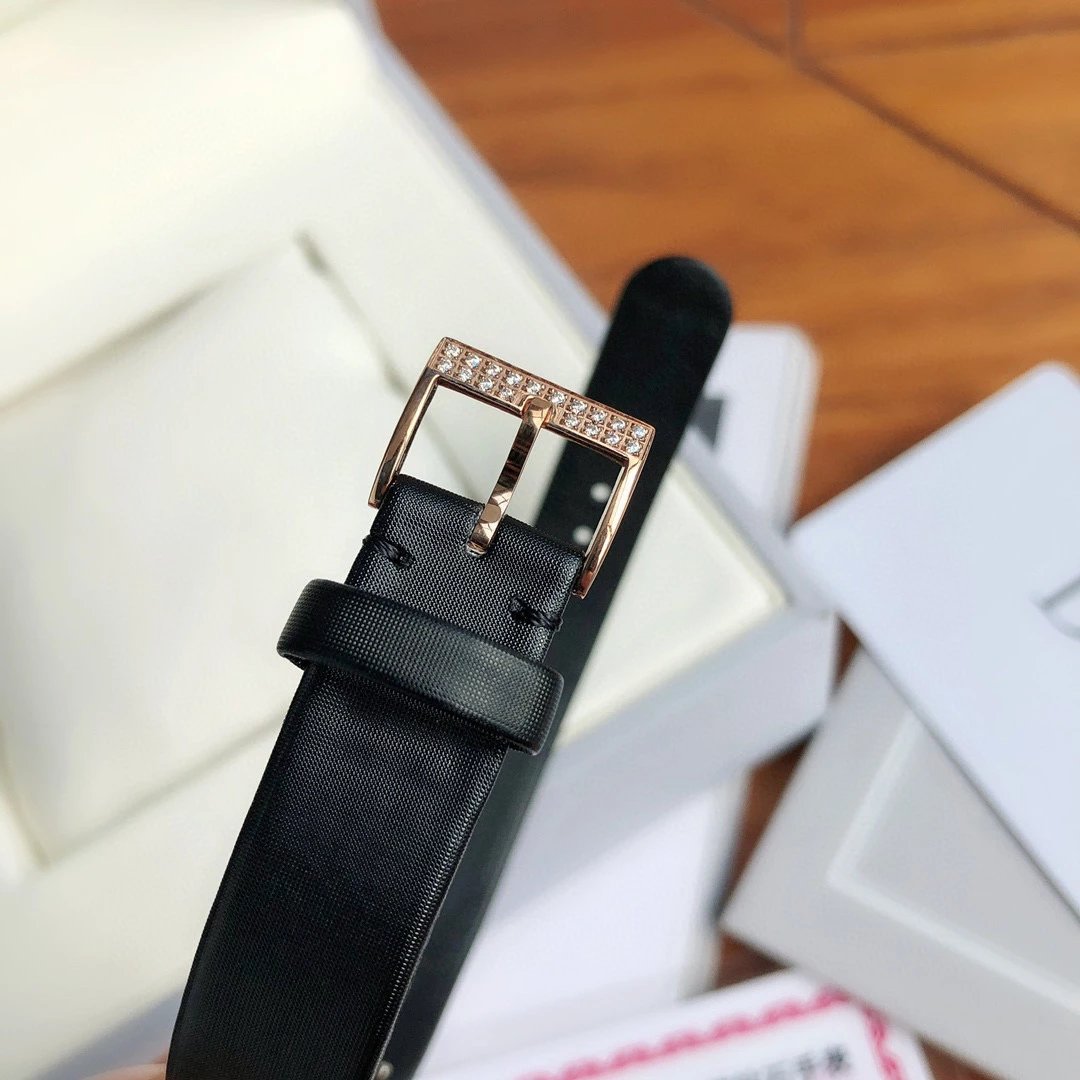 Dior La D de Dior Black Dial Rose Gold Diamond Bezel Watch Watches - 51