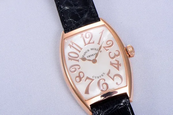 Franck Muller Curvex Diamond-Set Rose Gold with Turquoise Alligator Strap Watch Watches - 12