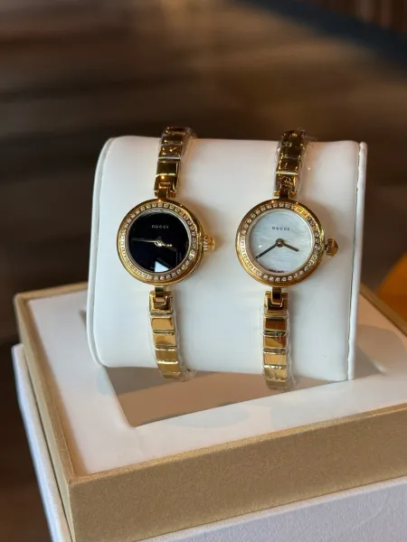 Gucci G-Timeless Mini Black Dial Gold-Tone Diamond-Set Watch Watches - 21