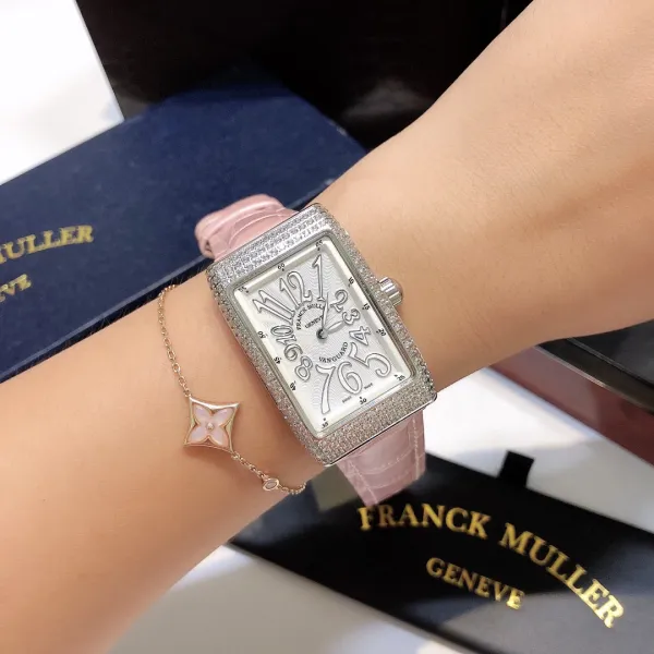 Franck Muller Vanguard Diamond-Set Rose Gold Watch with Black Alligator Strap Watches - 16