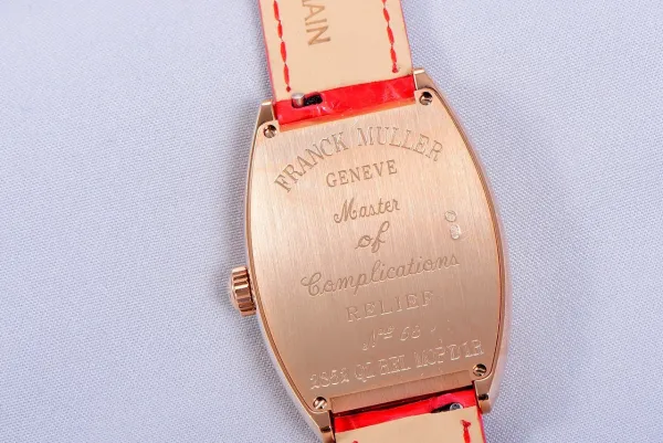 Franck Muller Curvex Diamond-Set Rose Gold with Turquoise Alligator Strap Watch Watches - 73