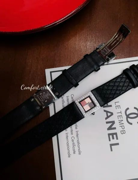 Chanel Premiere Watch Black Quilted Leather Diamond Bezel Quartz Watch Watches - 24