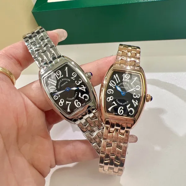Franck Muller Casablanca Black Dial Rose Gold Diamond-Set Mechanical Watch Watches - 33