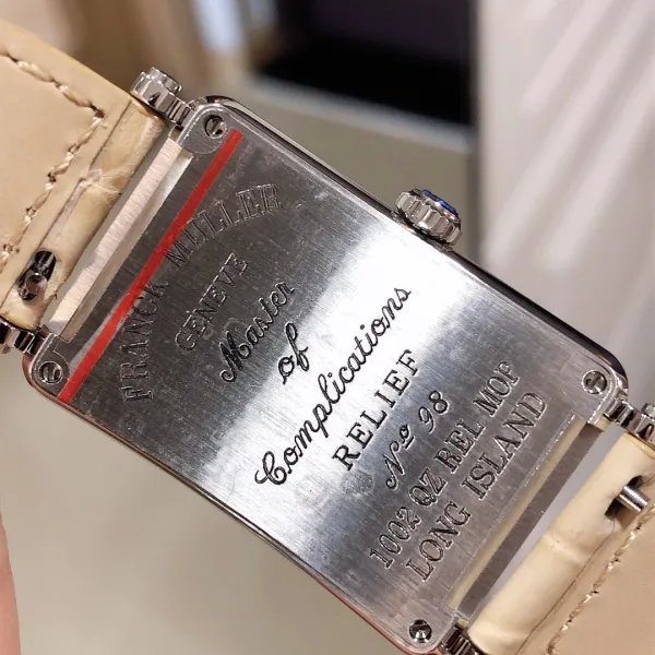 Franck Muller Long Island Mother-of-Pearl Dial Diamond Bezel White Gold Watch Watches - 26