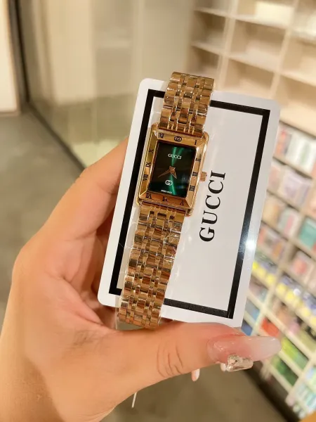 Gucci G-Timeless Mini Black Leather Strap Quartz Watch Watches - 38