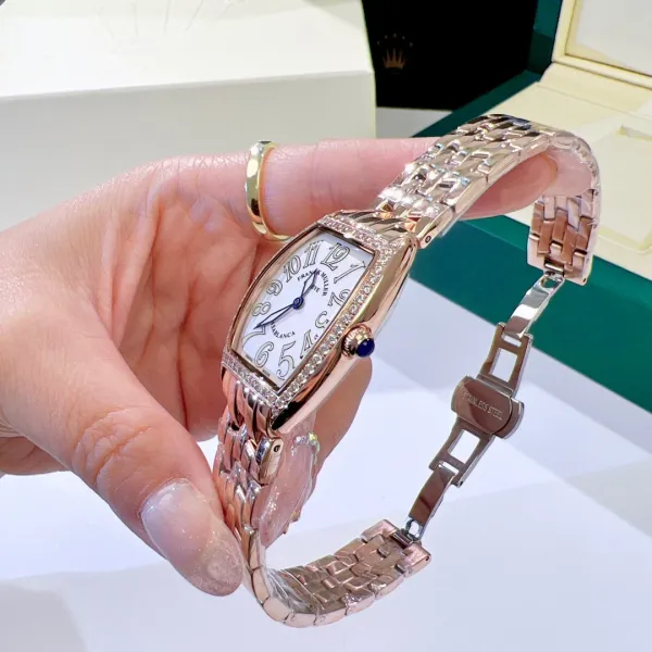 Franck Muller Casablanca Black Dial Rose Gold Diamond-Set Mechanical Watch Watches - 17