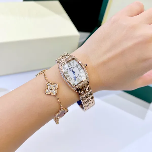 Franck Muller Casablanca Black Dial Rose Gold Diamond-Set Mechanical Watch Watches - 8