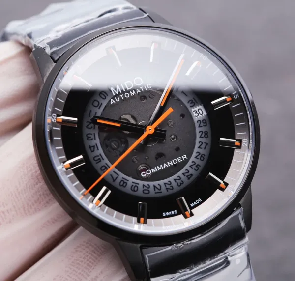 Design Mido Commander Chronograph Black Dial Mechanical Watch Watches - 3