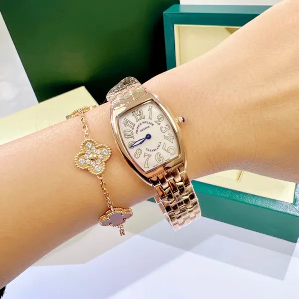 Franck Muller Casablanca Black Dial Rose Gold Diamond-Set Mechanical Watch Watches - 34