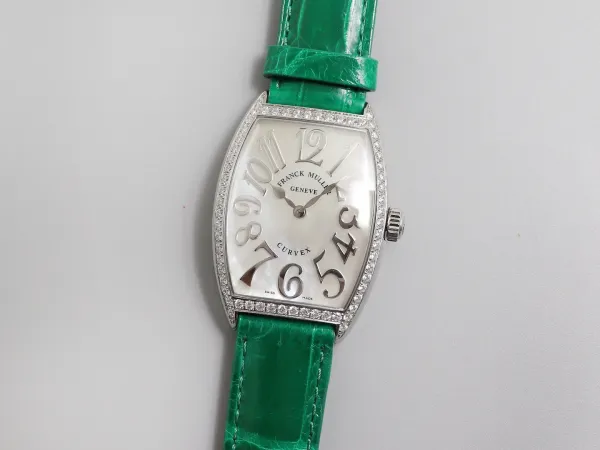 Franck Muller Curvex Blue Alligator Strap Mechanical Watch Watches - 44