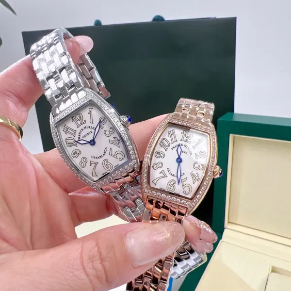 Franck Muller Casablanca Black Dial Rose Gold Diamond-Set Mechanical Watch Watches - 12