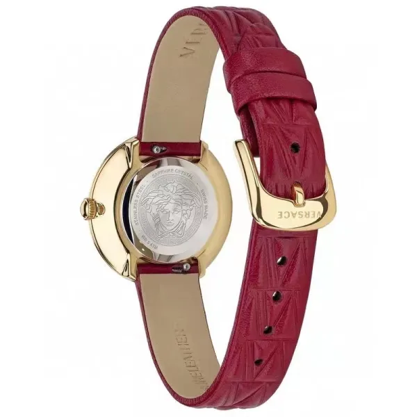Versace Palazzo Empire Green Leather Strap Watch Watches - 8
