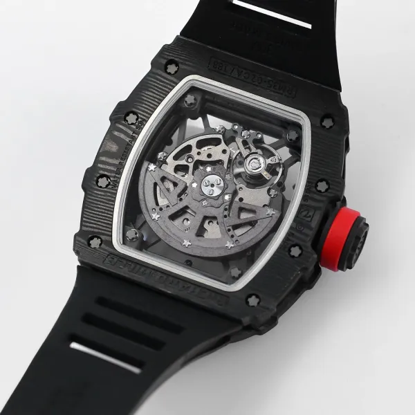Richard Mille RM 35-02 Rafa Carbon Fiber White Rubber Mechanical Watch Watches - 21