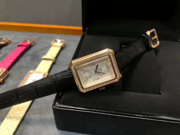 Chanel Boyfriend Watch Black Diamond-Paved Quartz Watch Watches - 14