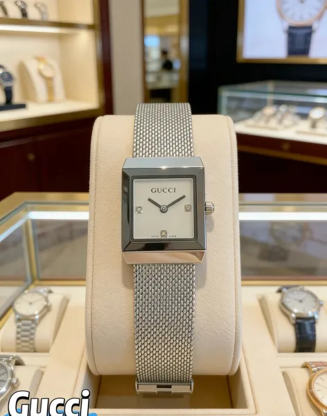 Gucci G-Timeless Mesh Silver Black Watch Watches - 5