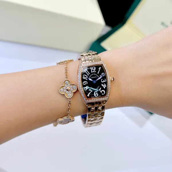 Franck Muller Casablanca Black Dial Rose Gold Diamond-Set Mechanical Watch Watches - 16