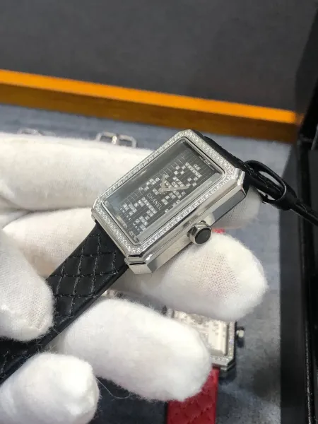 Chanel Boyfriend Watch Black Diamond-Paved Quartz Watch Watches - 8