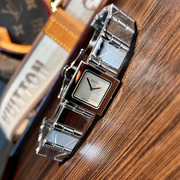 Gucci G-Timeless Square Black Dial Silver Watch Watches - 13