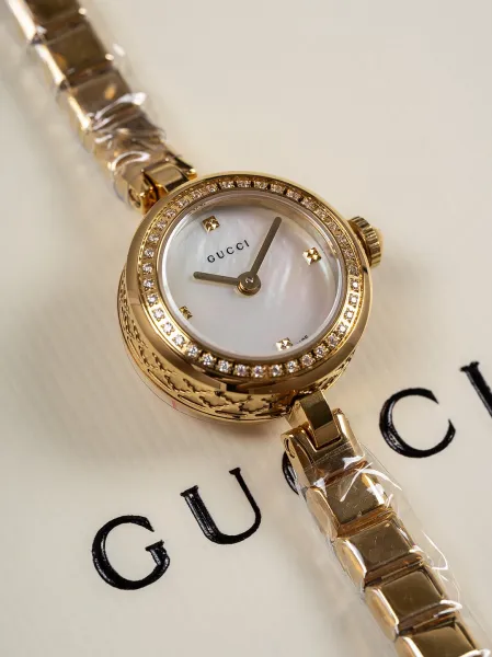 Gucci G-Timeless Mini Black Dial Gold-Tone Diamond-Set Watch Watches - 25