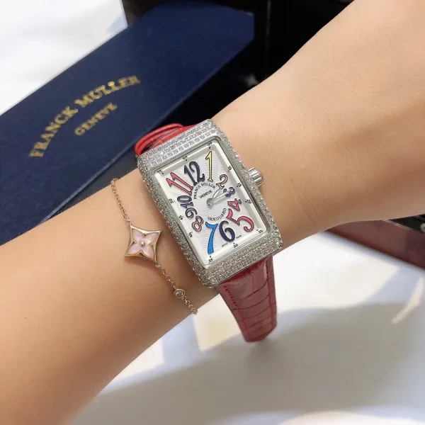 Franck Muller Vanguard Diamond-Set Rose Gold Watch with Black Alligator Strap Watches - 34