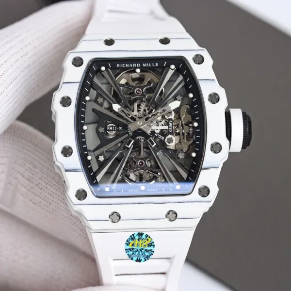 Richard Mille RM 12-01 White Ceramic Skeleton Watch Watches - 15