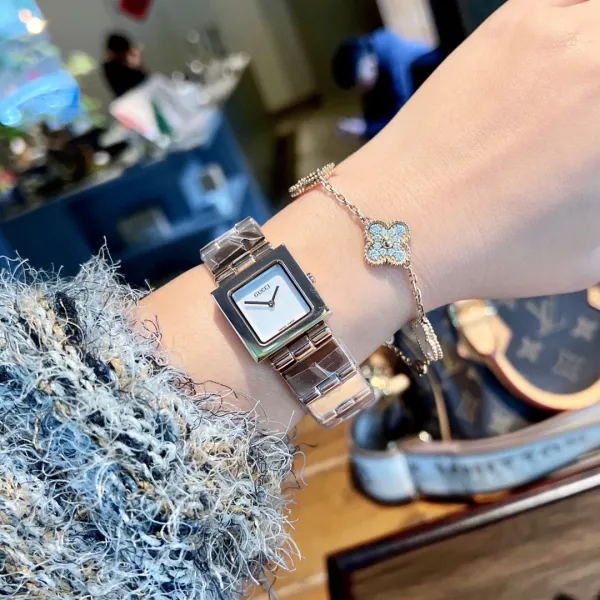 Gucci G-Timeless Square Black Dial Silver Watch Watches - 37
